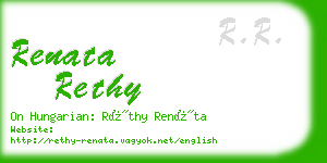 renata rethy business card